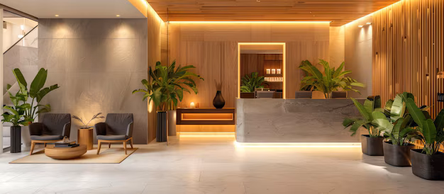 Zwei lächelnde Hotelmitarbeiter